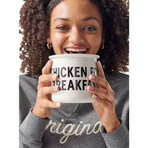 Chick fil A Chicken for Breakfast Mug White Red Handle Coffee‎ Cup